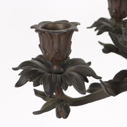 Coppia di Candelabri in Bronzo