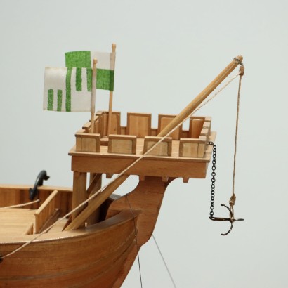 Norman Ship Model in Display Case