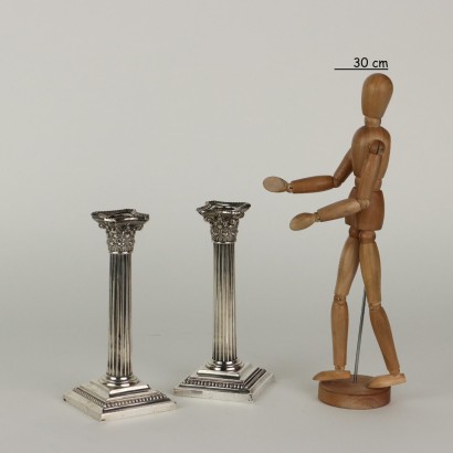 Pair of Sterling Silver Candlesticks