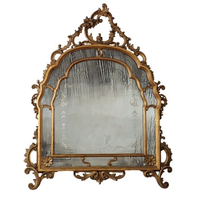 Rococo Style Golden Mirror