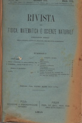 Rivista di fisica, matematica e scienze naturali