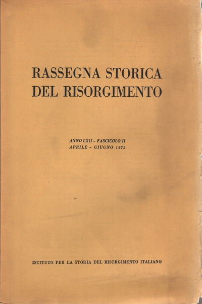 Reseña histórica del Risorgimento año LXII fasc, AA.VV.