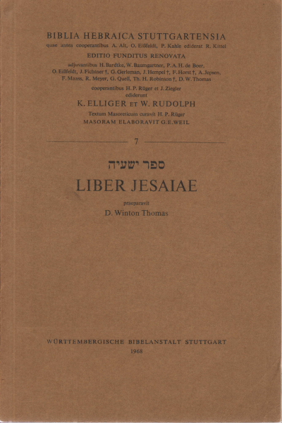 Liber Jesaiae, HP Rüger