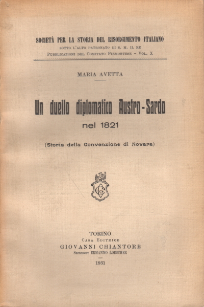 Ein österreichisch-sardisches diplomatisches Duell im Jahr 1821, Maria Avetta