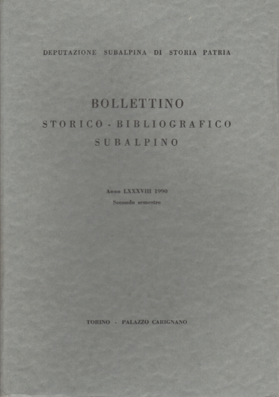 Boletín histórico-bibliográfico subalpino Año LX, AA.VV.