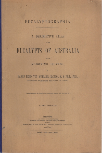 Un atlas descriptivo de los eucaliptos de Australia, AA.VV.