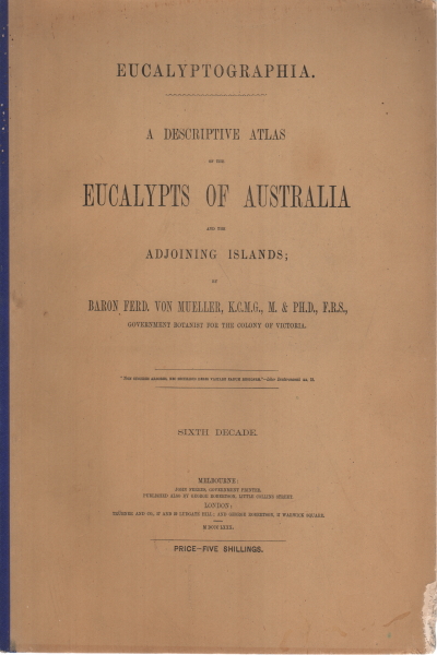 Un atlas descriptivo de los eucaliptos de Australia, AA.VV.