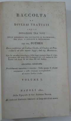 Colección de varios tratados sobre donaciones entre v, Robert Joseph Pothier