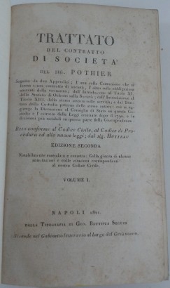 Trattato del contratto di società. Seguito da due , Robert Joseph Pothier