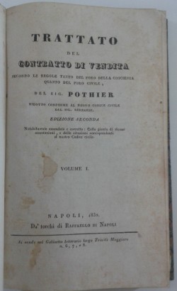 Trattato del contratto di vendita secondo le regol, Robert Joseph Pothier