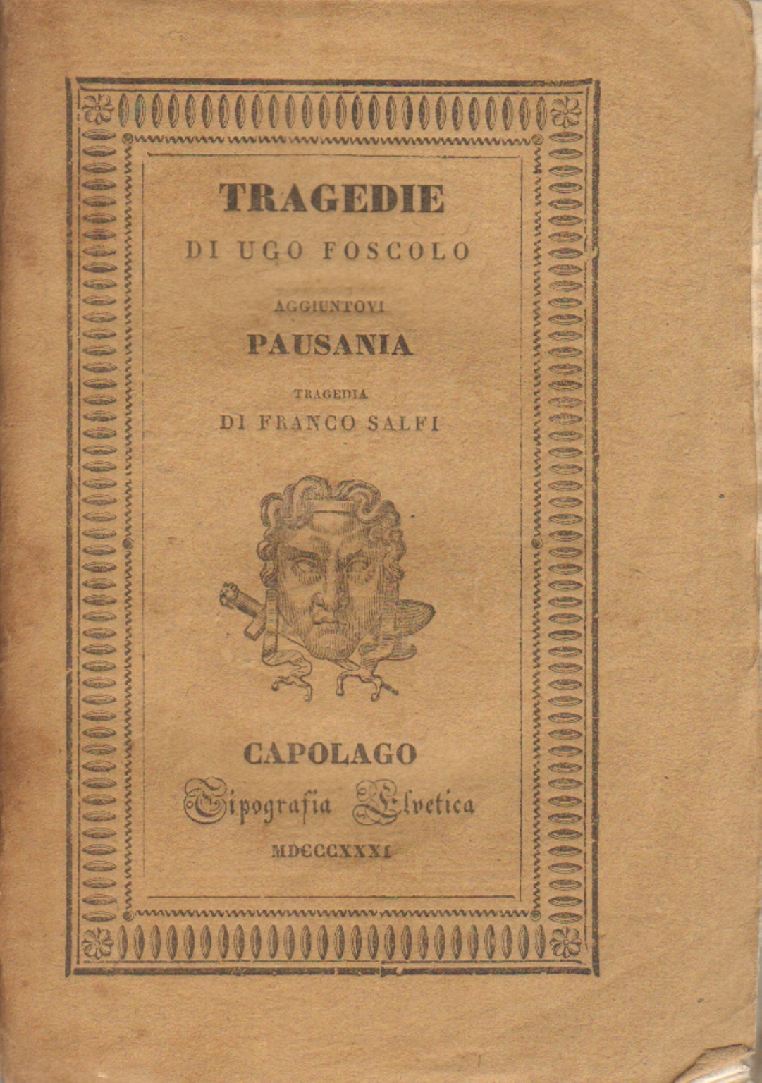 Tragedias añadido Pausania tragedia di Franco S, Ugo Foscolo Franco Salfi