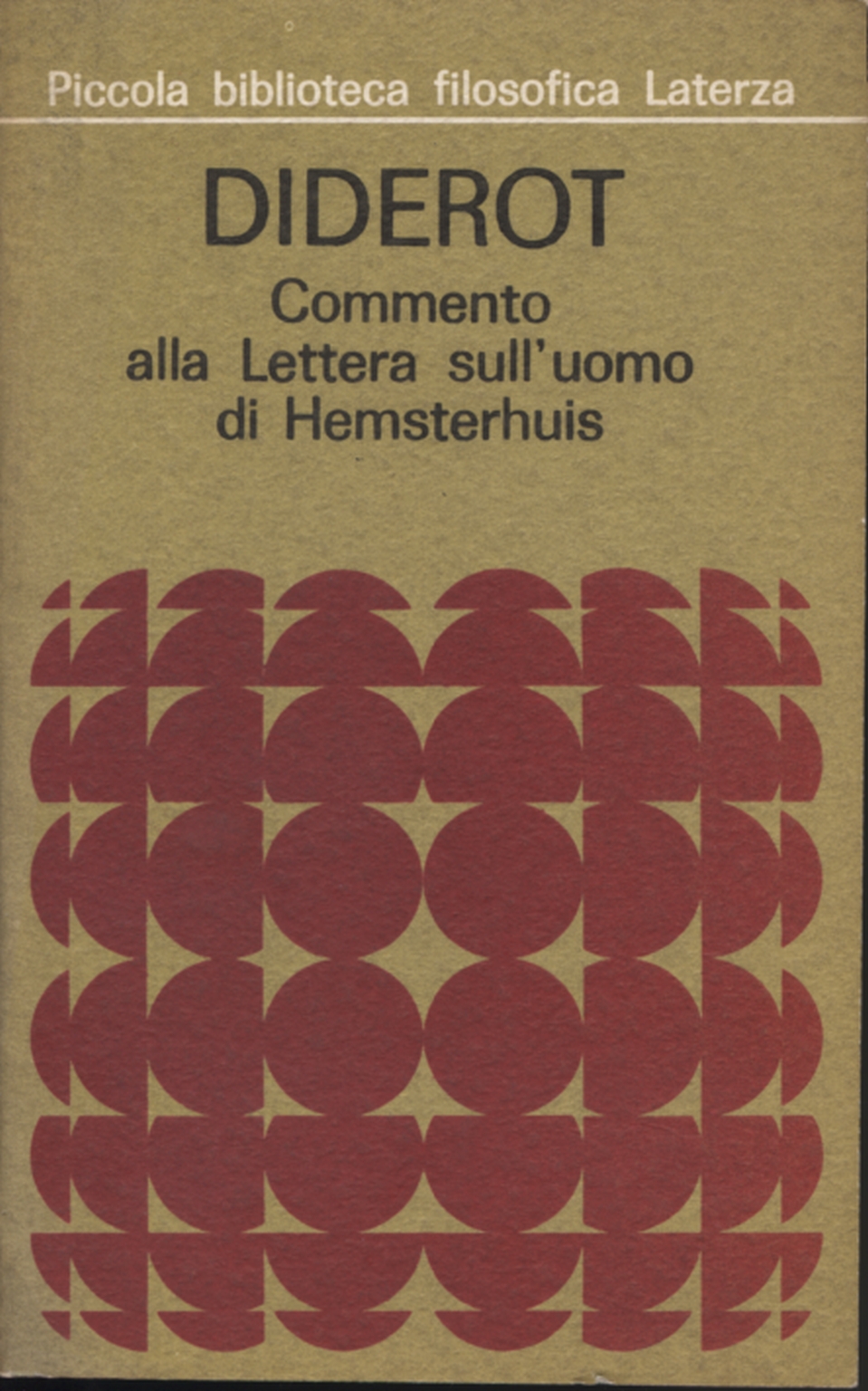 Commento alla Lettera sull'uomo di Hemsterhuis, Denis Diderot