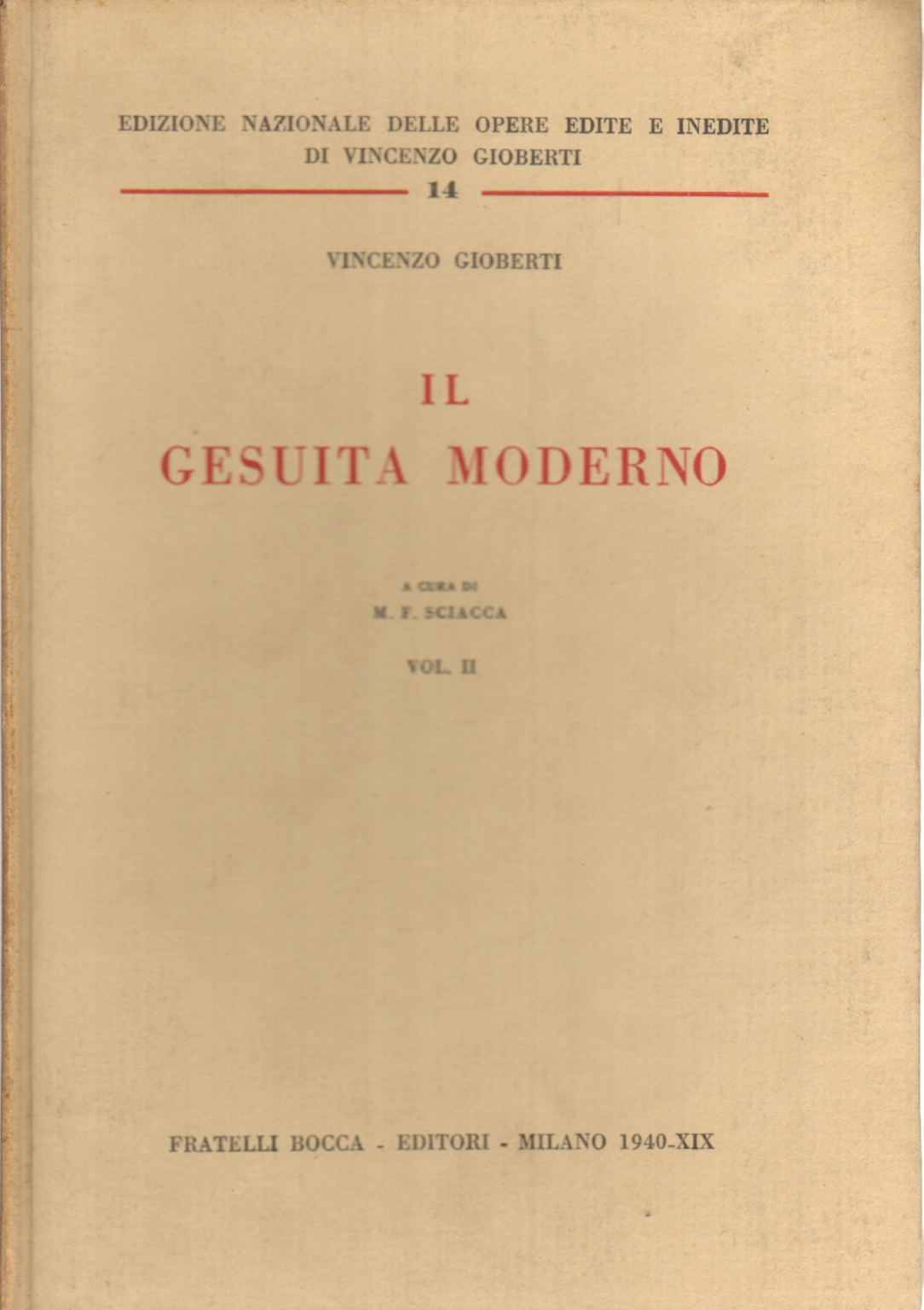 Der moderne Jesuit Band II, Vincenzo Gioberti