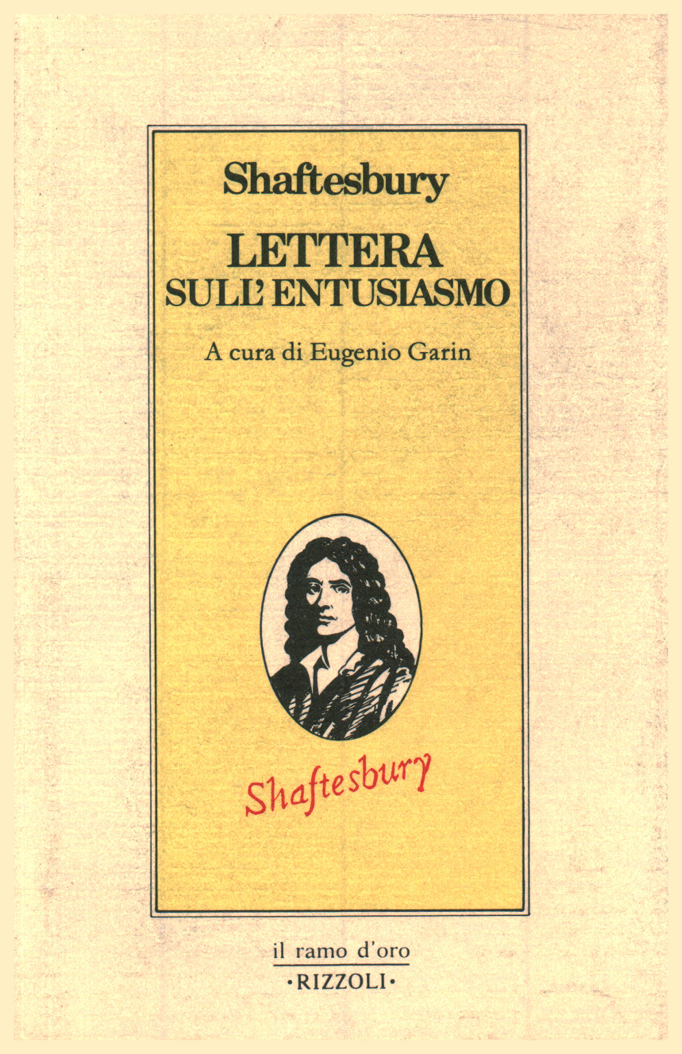 Lettera sull'entusiasmo, s.a.