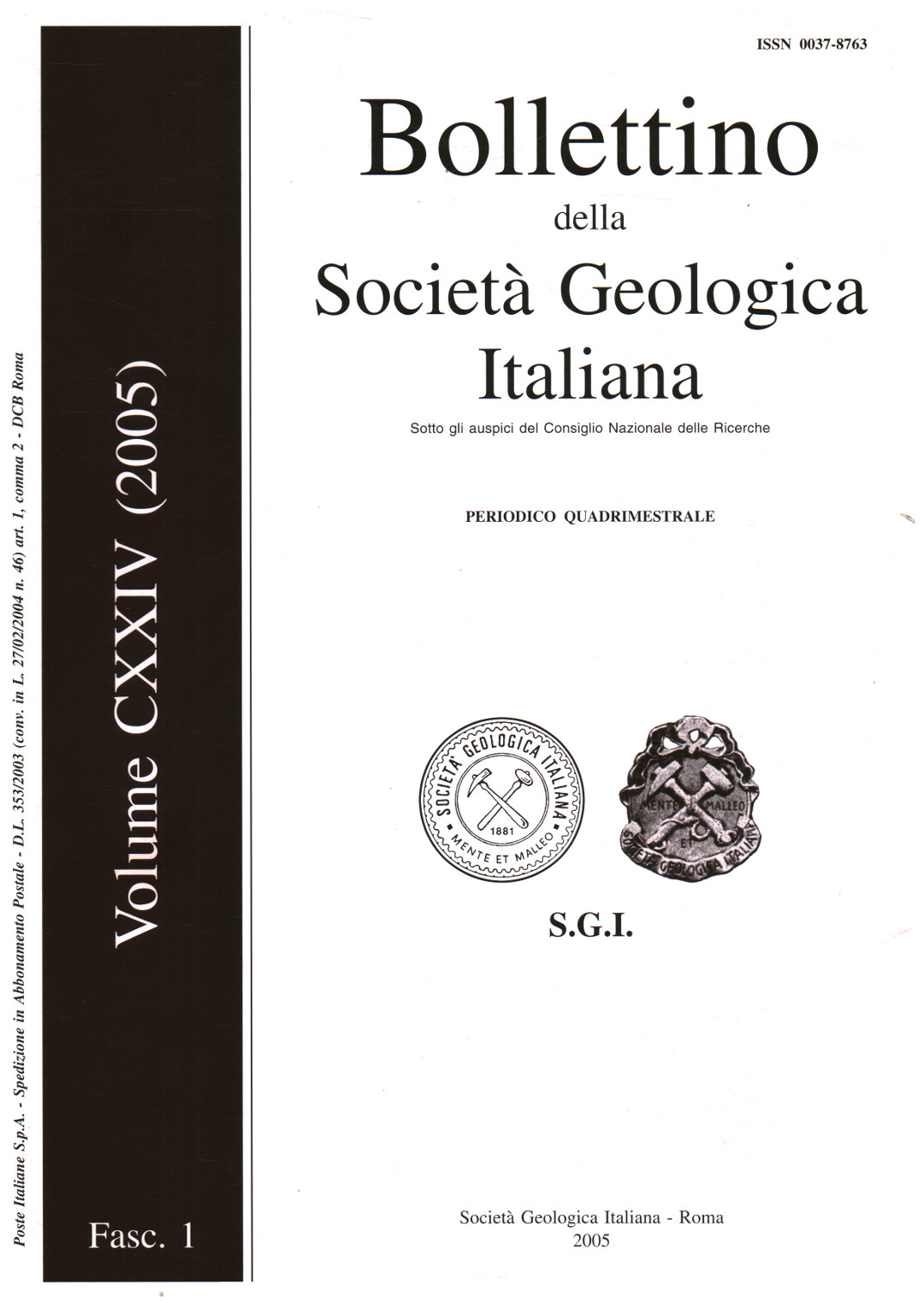 Boletín de la italiana Geológico de la Sociedad. Vol., s.una.