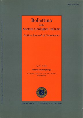 Bollettino della Società Geologica Italiana-Italian Journal of Geosciences. Vol. 126 n. 2 (June 2007)