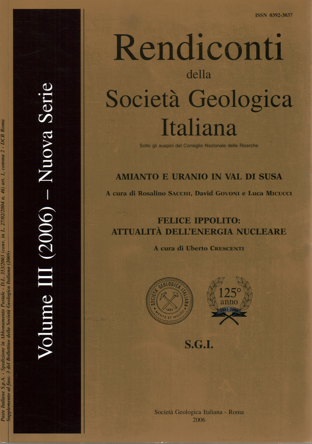 Las declaraciones del italiano Geológico de la Sociedad. Vol., s.una.