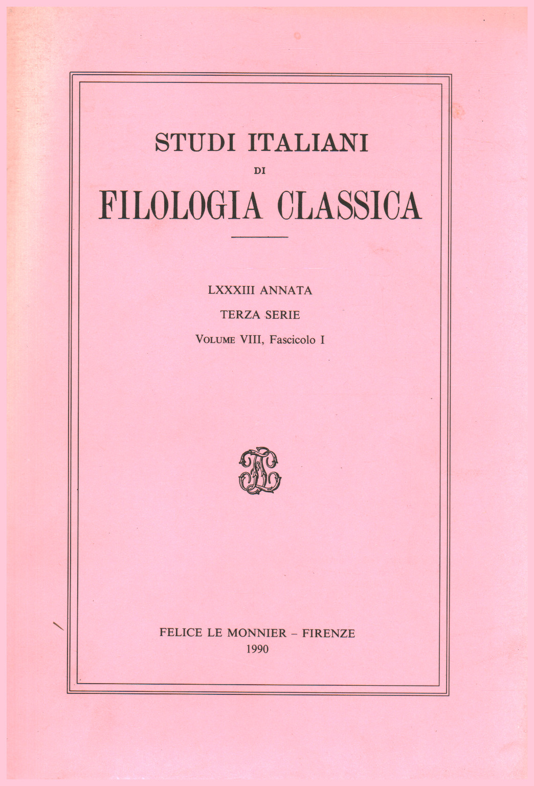 Studium der italienischen philologie klassische LXXXIII Annat, s.zu.