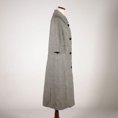 Vintage Pied de Poule Coat Milan Italy 1950s