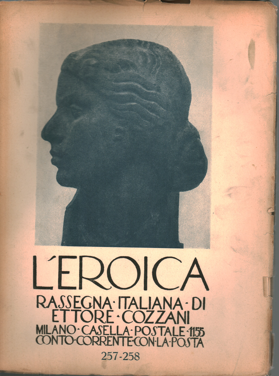 La heroica. Reseña italiana di Ettore Cozzani. Ann, s.una.