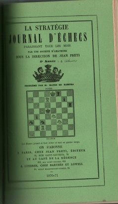 La stratégie Journal d'Échecs: 3e Année 1869 , s.a.