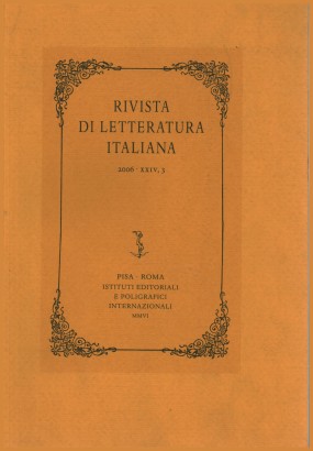 Rivista di letteratura italiana 2006,XXIV,3