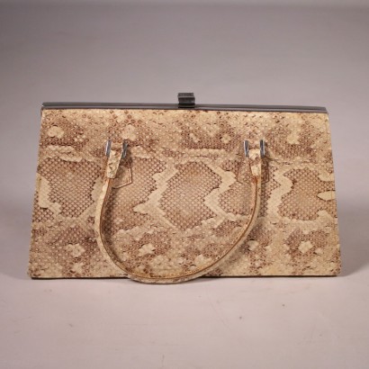 Sac à Main Vintage Python Italie Années 1970