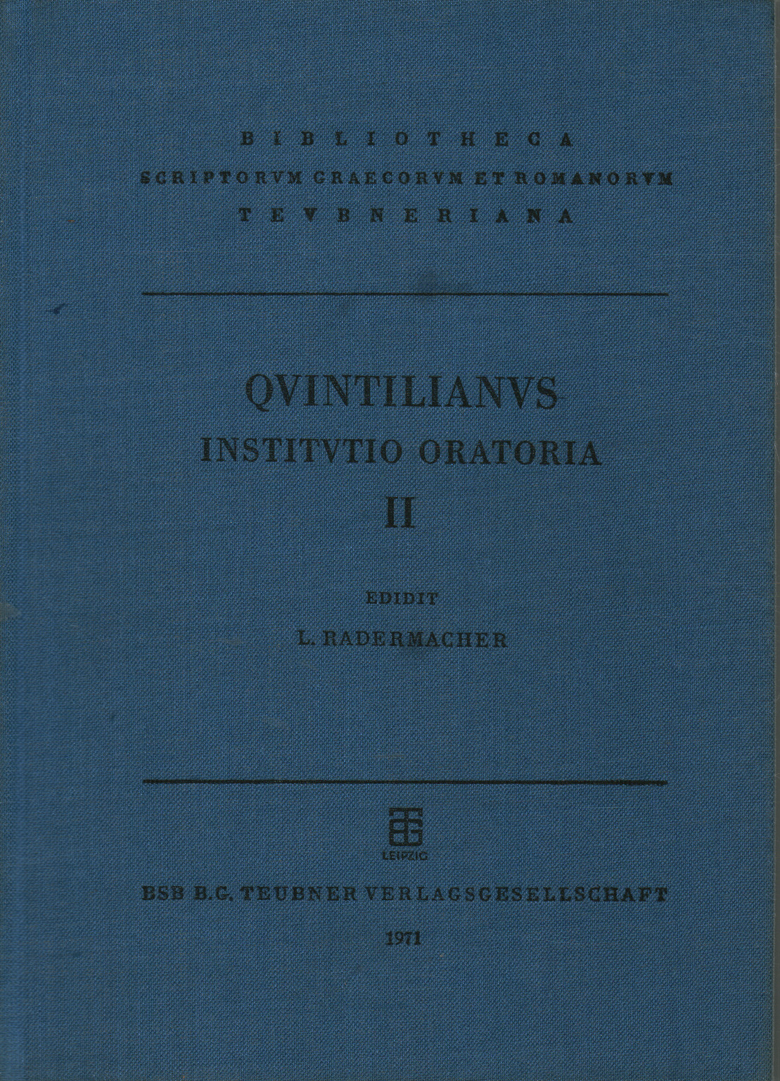 Institutionis oratoriae libri XII, Marco Fabio Quintiliano