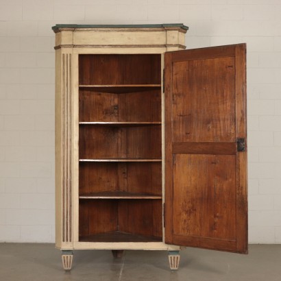 Pair of Corner Cabinets Poplar Piacenza Italy 18th Century