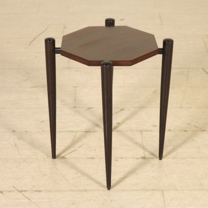 Table Ebonized Veneer Fabric Polyester Milan 1950s-1960s O. Borsani