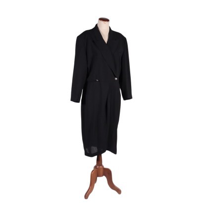 Vintage Max Mara Black Dress Italy 1980s 1990s