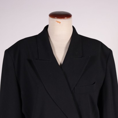 Vintage Max Mara Black Dress Italy 1980s 1990s