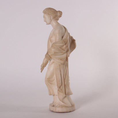 Sculpture of a Roman Matron White Marble Italy 19th Century