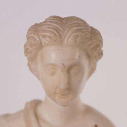 Sculpture of a Roman Matron White Marble Italy 19th Century