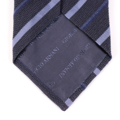 Armani Blue Striped Tie Milano Italy