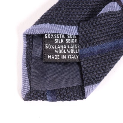 Armani Blue Striped Tie Milano Italy