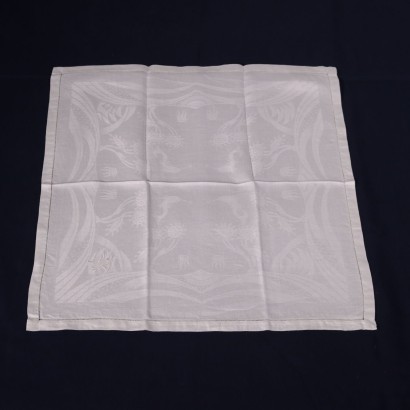 Nappe avec 8 Serviettes Lin - Italie XX Siècle