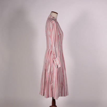 Vintage Pink Tartan Dress Cotton 1940s-1950s