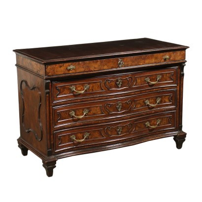 Commode Baroque Lombard Noyer Italie '700