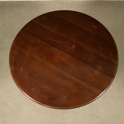 Table Mahogany Brass Mahogany Veneer Italy 1950s 1960s