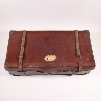 #vintage #vintageclothing #vintageabiti #vintagemilano #vintagefashion #vintage #vintagesuitcase #englishleather ,Baúl de cuero inglés vintage 4