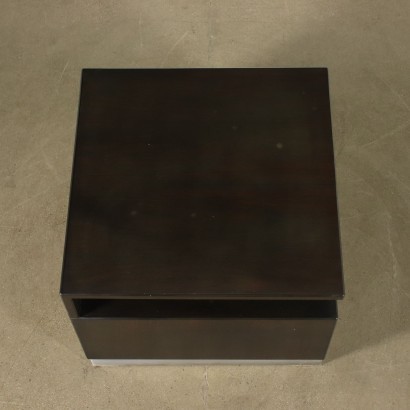 Corner Cabinet Veneer Chromed Aluminum Italy 1960s-1970s