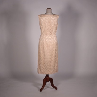 Robe Vintage en Dentelle, Rose Poudré, Italie, 1960s-1970s.