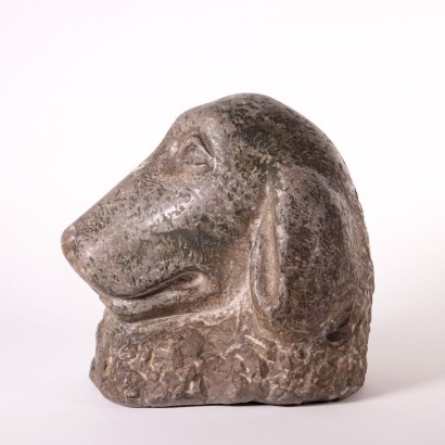 Marble Dog Head Milan 20th Century