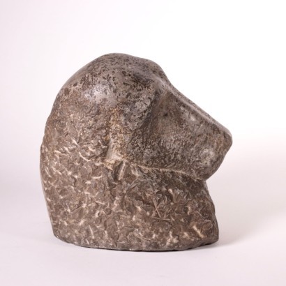 Tête de Chien, Sculpture en Marbre, Italie, '900.