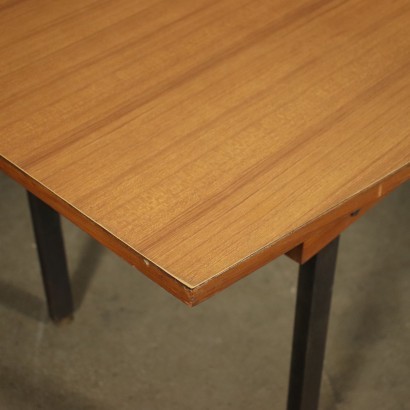 Table Mahogany Formica Metallic Enamelled Italy 1960s