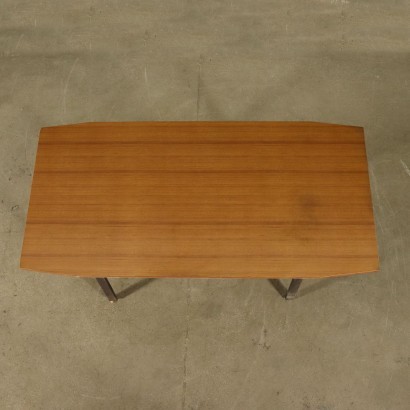 Table Mahogany Formica Metallic Enamelled Italy 1960s