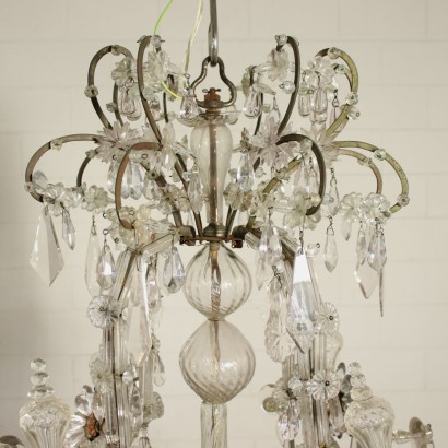 Chandelier Maria Theresa Iron Bronze Glass Italy Late 18th Century