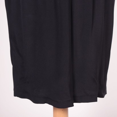 Vintage Max Mara Balck Dress Silk Italy 1980s-1990s