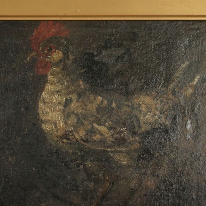 arte, arte italiana, pittura antica italiana,Natura Morta con Frutta e Gallina